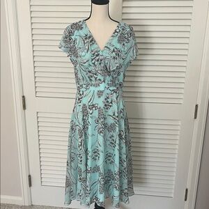 Jessica Howard Floral Print V-Neck Dress - 12